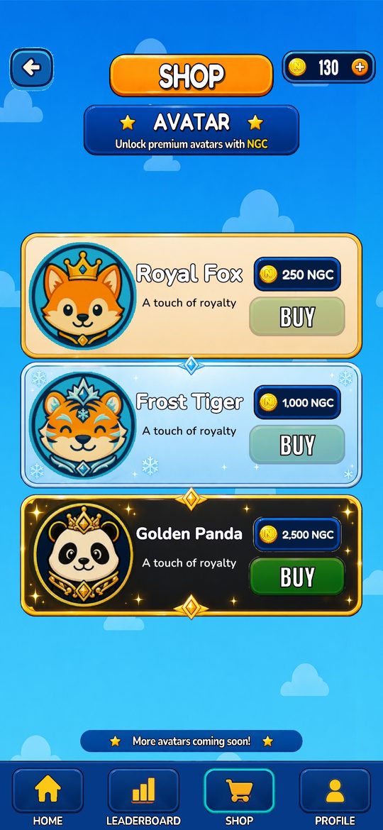 Avatar shop
