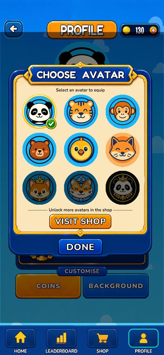 Choose avatar