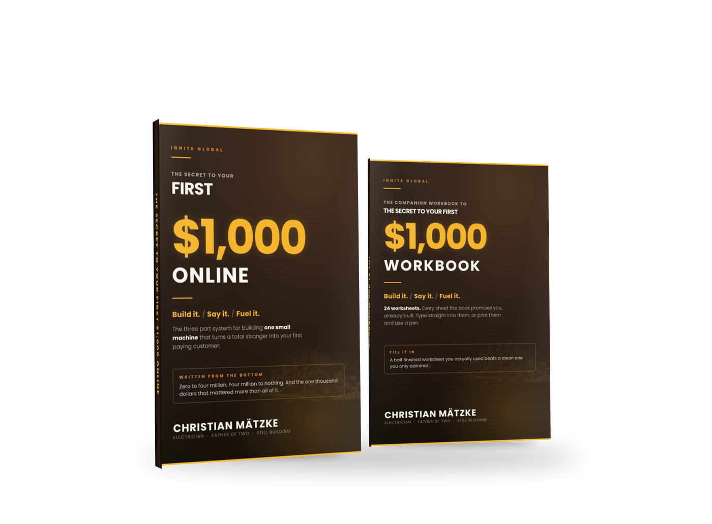 The Secret to Your First $1,000 Online, the book and the workbook