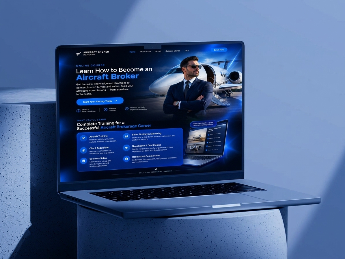 Aircraft Brokerage Mockup, Funnels