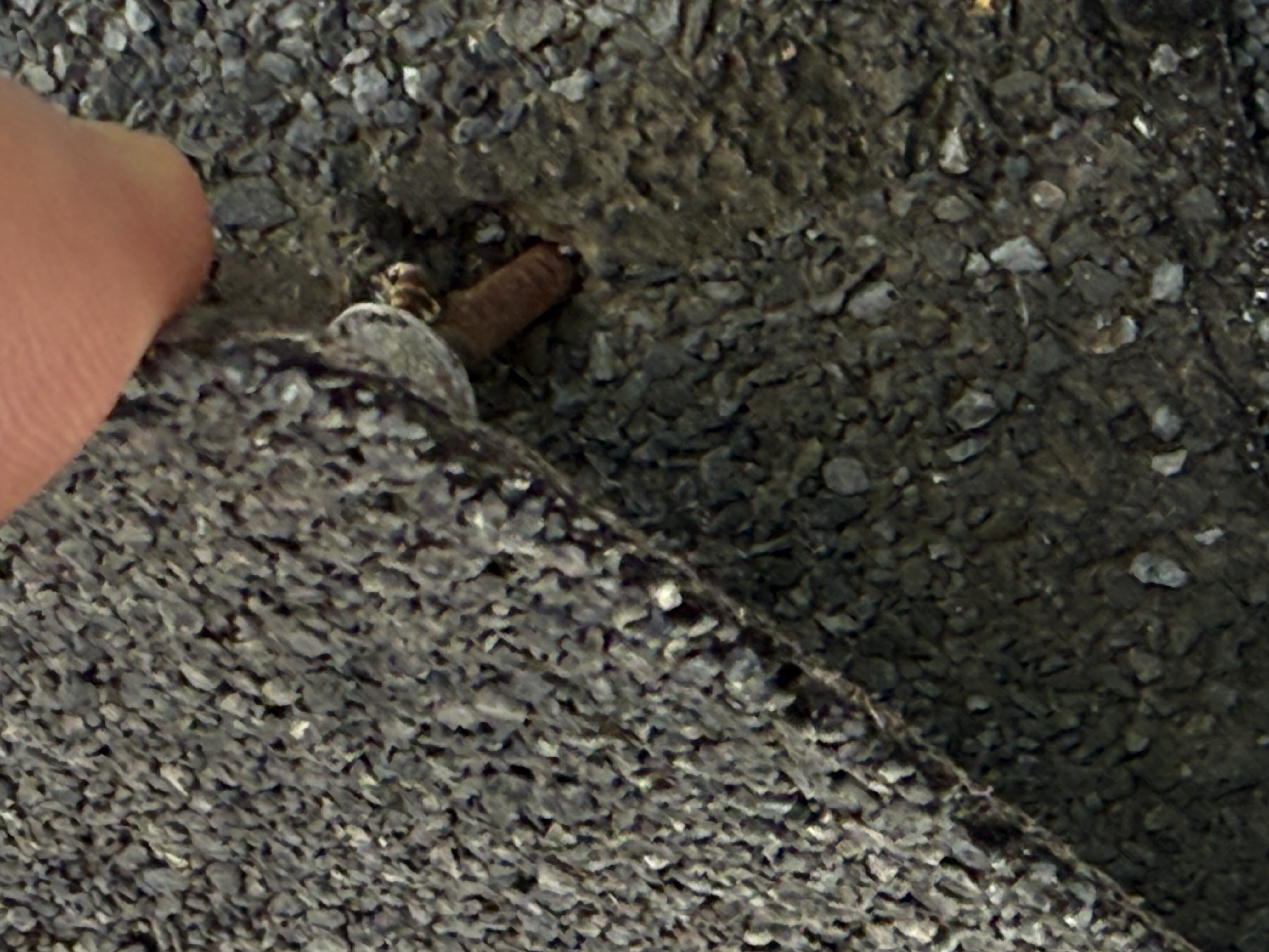 Exposed fastener found during a professional roof inspection