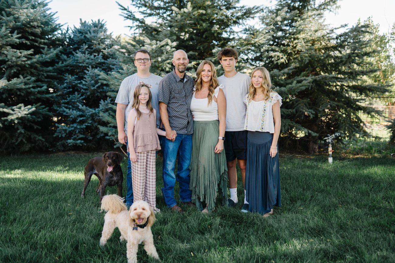 Katie Munns and her family in Boise, Idaho