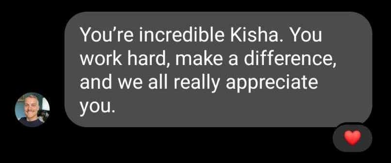 Client message saying the funnel looks great