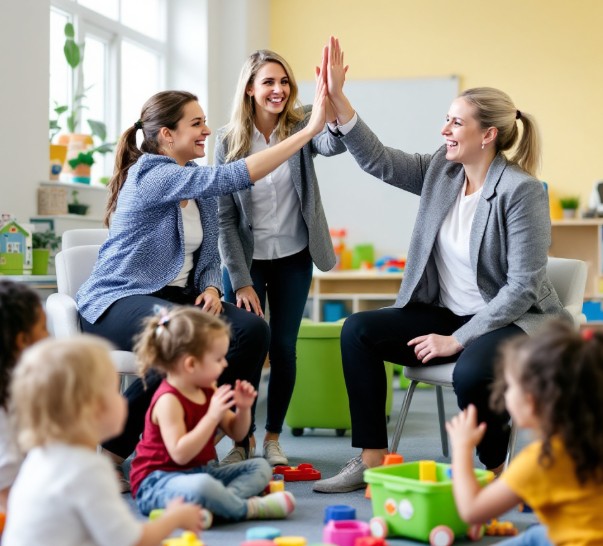 Children learning together in a faith-filled classroom