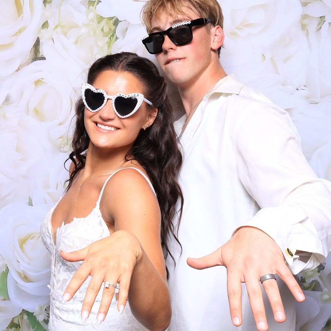 Wedding photo booth at The Barn at Raccoon Creek in Littleton Colorado