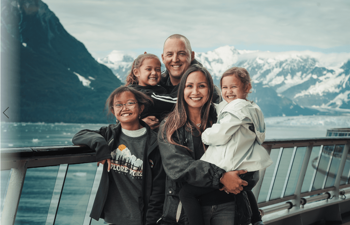 Kristine, Scott, and family — your hosts at Sand Crab Hideaway