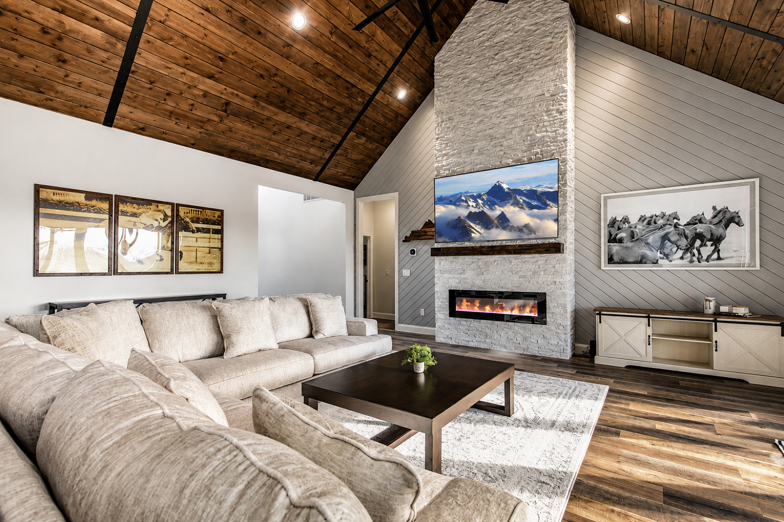 Luxury vacation home living room
