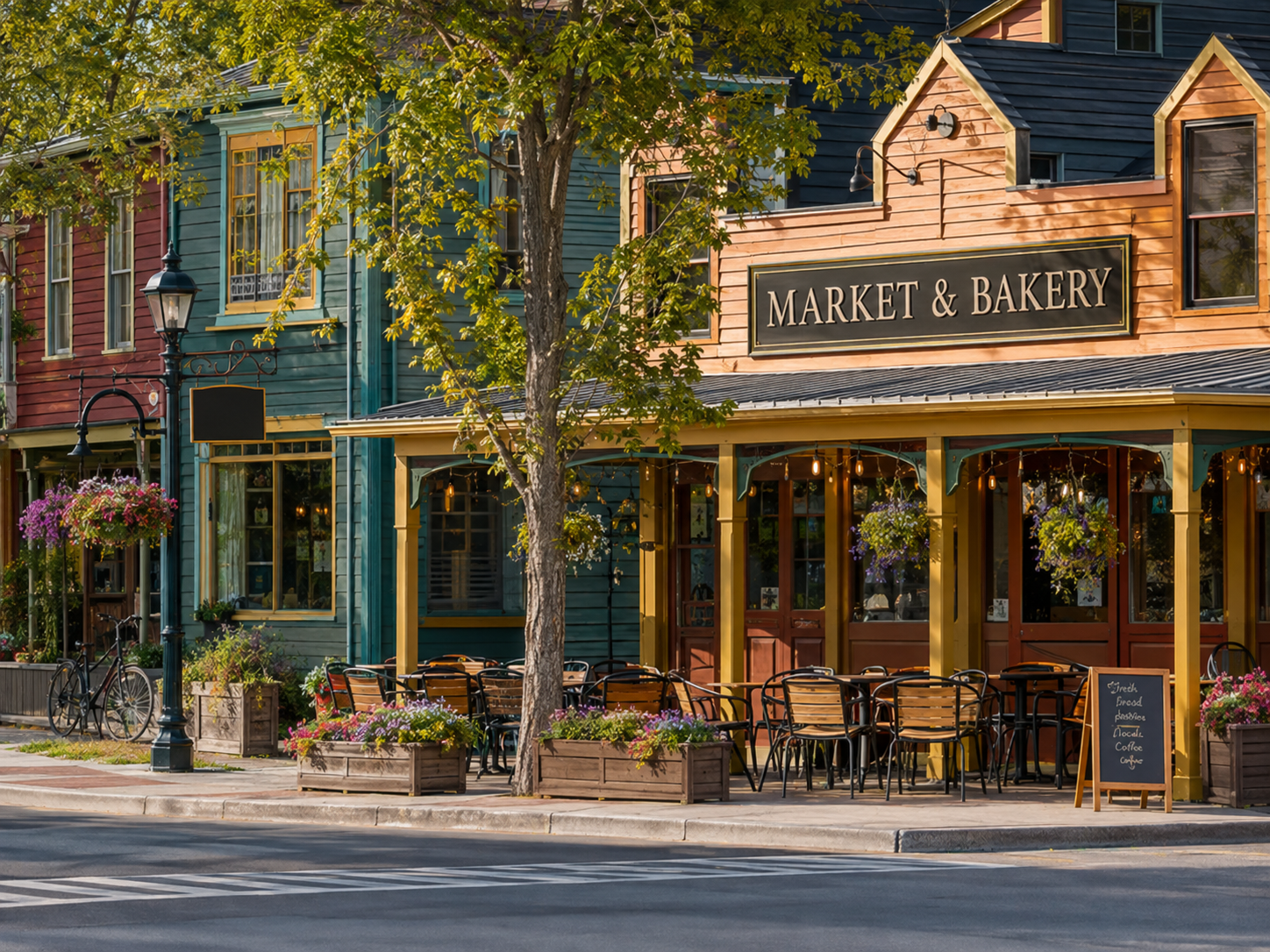 Downtown Bethel Maine dining and shops