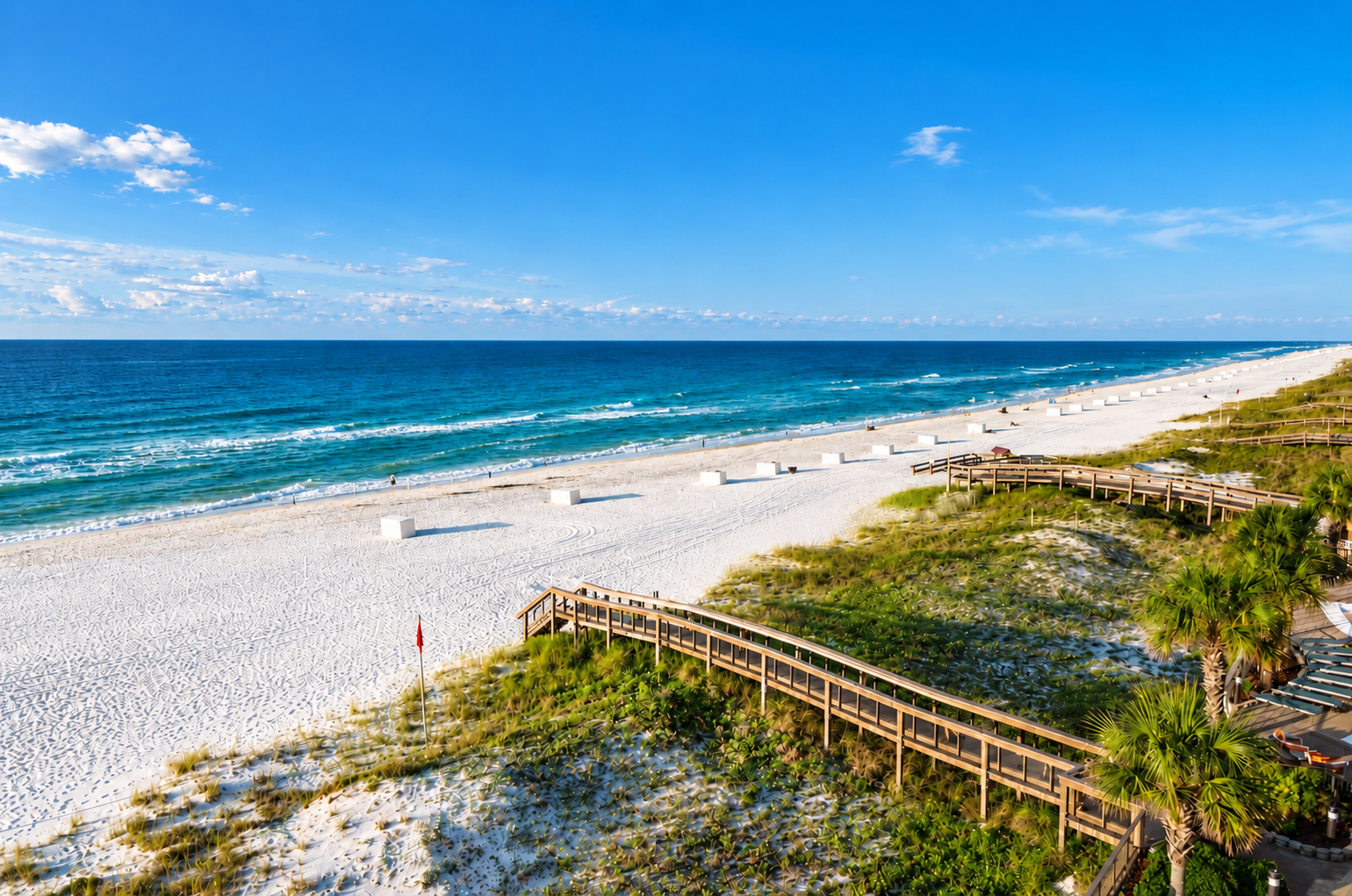 White sand beach near Fort Morgan and Gulf Shores
