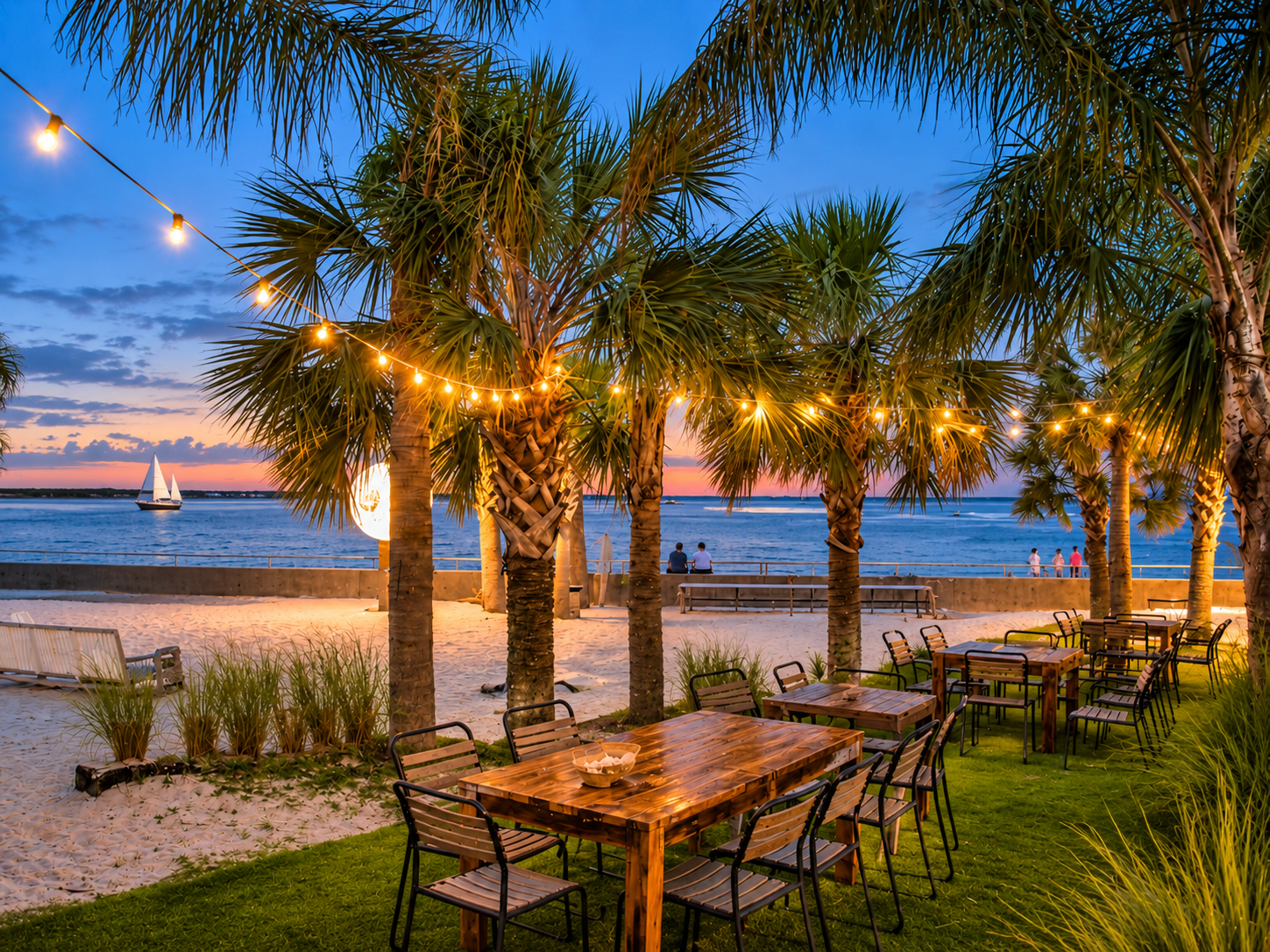 Outdoor dining and local shops in Gulf Shores
