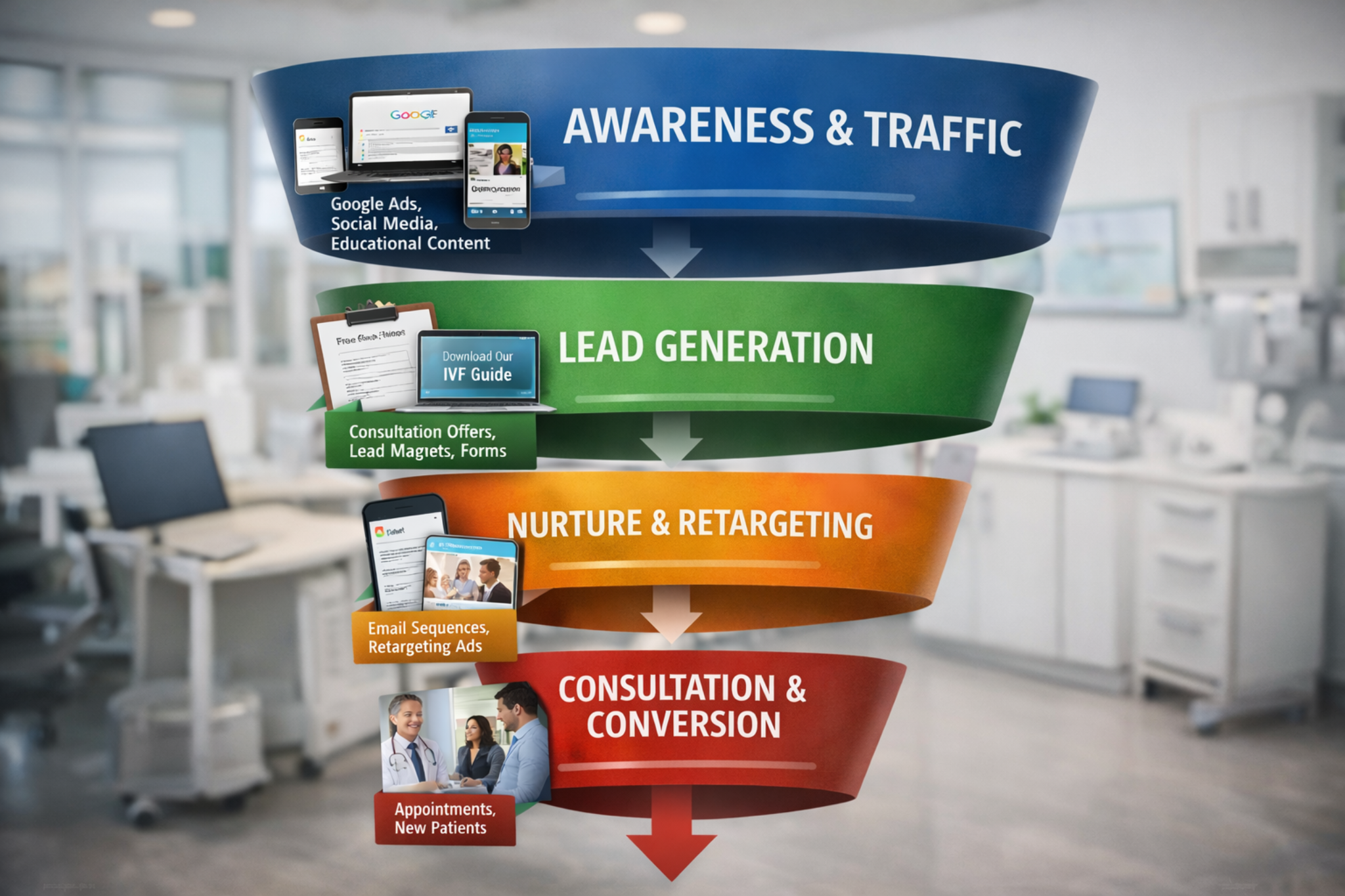 fertility clinic marketing funnel