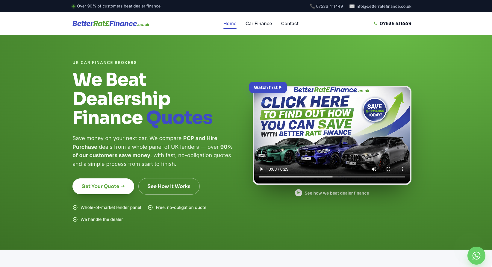 Better Rate Finance website
