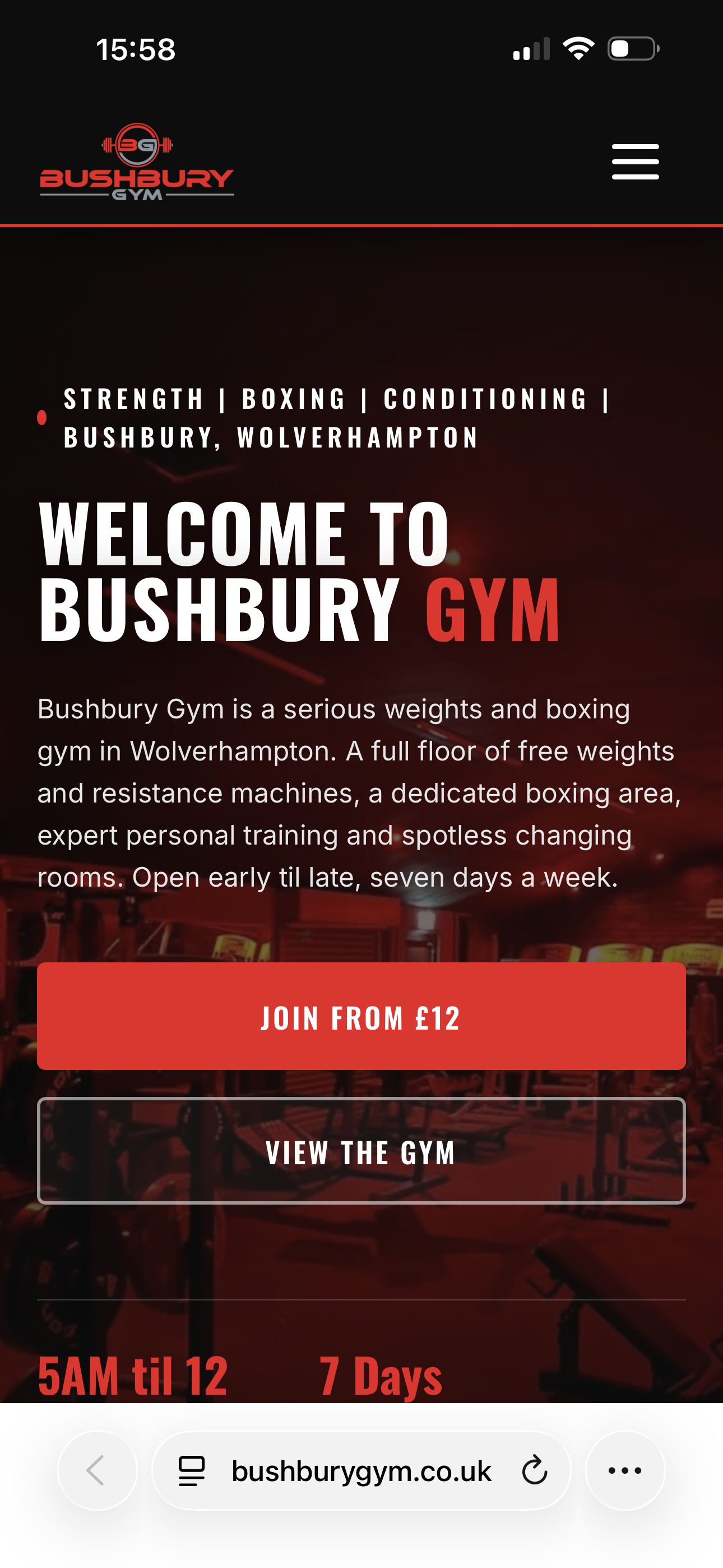 Bushbury Gym website