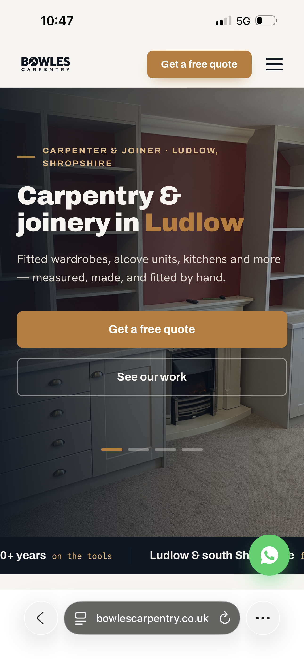 Bowles Carpentry website