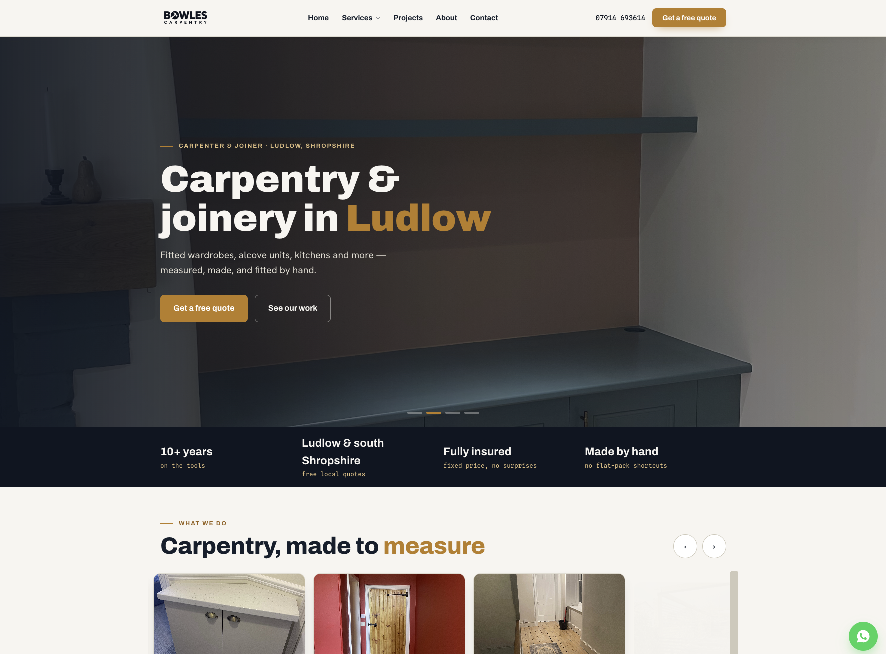 Bowles Carpentry website