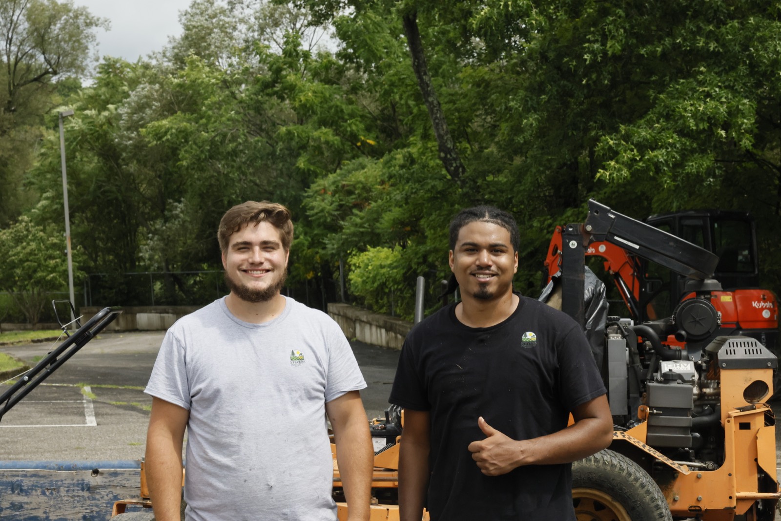 Stevens Landscaping team providing professional outdoor property care