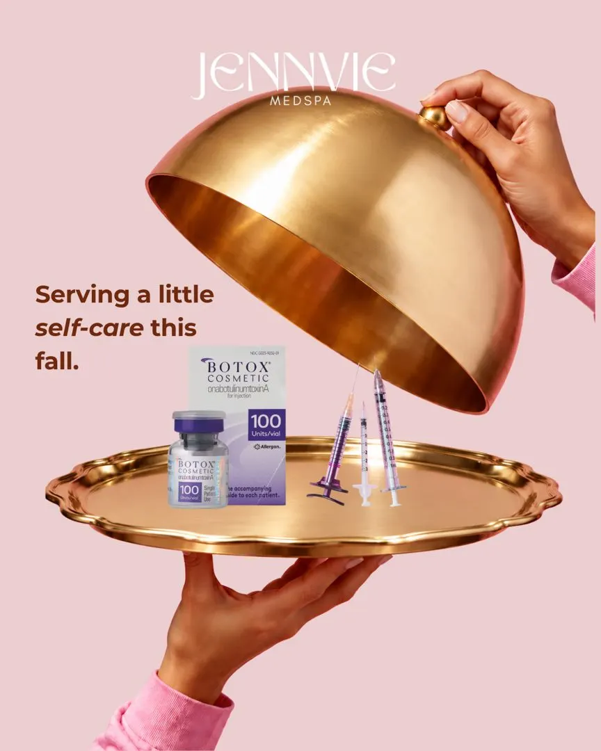 JENNVIE Botox in Westport, CT: serving self-care tray graphic
