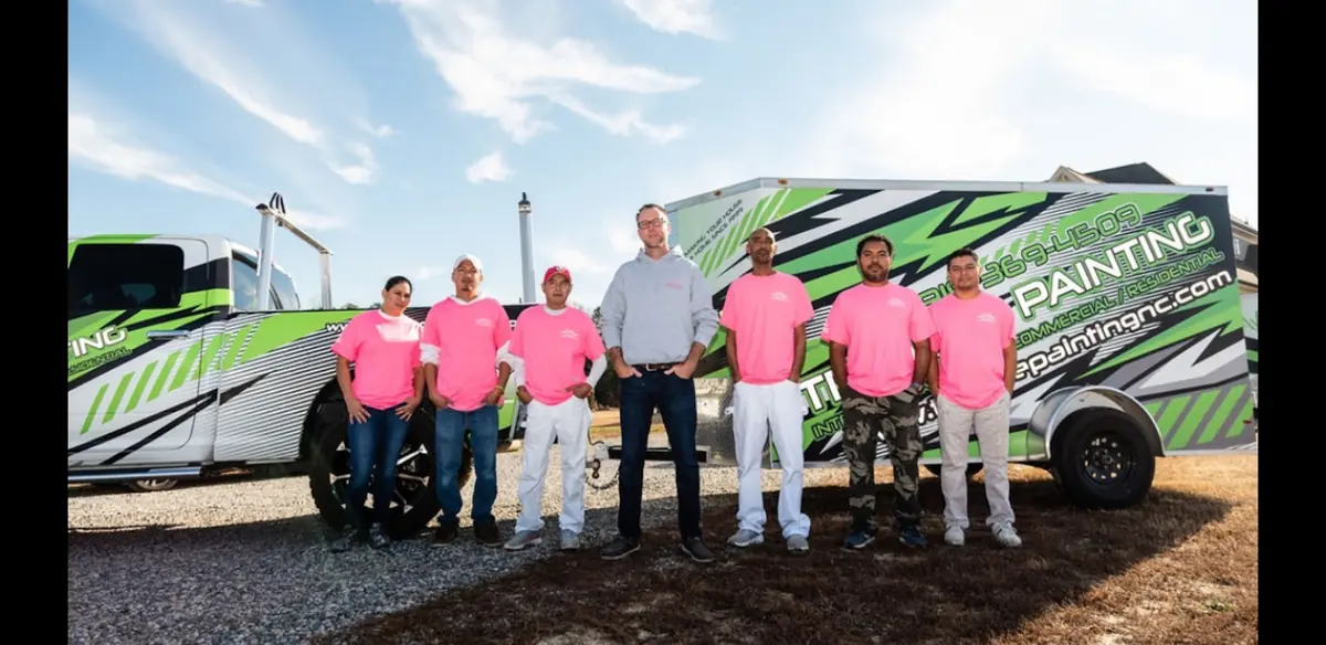 Tru-Line crew with company truck and trailer
