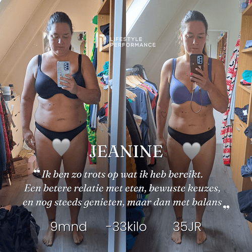 Jeanine, 35 jaar: 33 kilo eraf in 9 maanden. “Ik ben zo trots op wat ik heb bereikt. Een betere relatie met eten, bewuste keuzes, en nog steeds genieten, maar dan met balans”