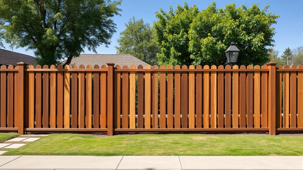 Fencing in South El Monte CA with a clear blue sky and green trees in the background.