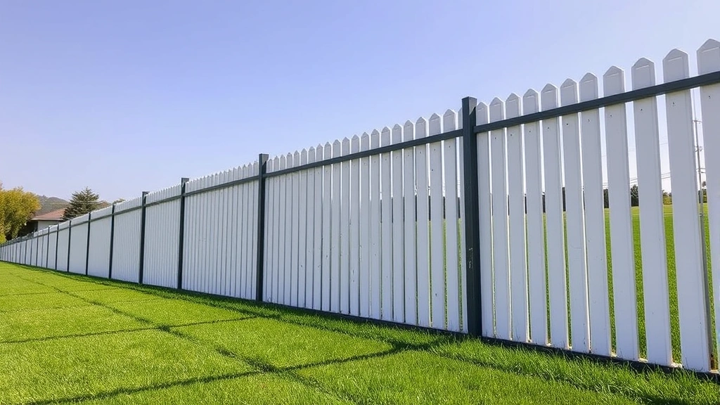 Fencing in Rosemead, CA with a clear blue sky and green landscape in view.