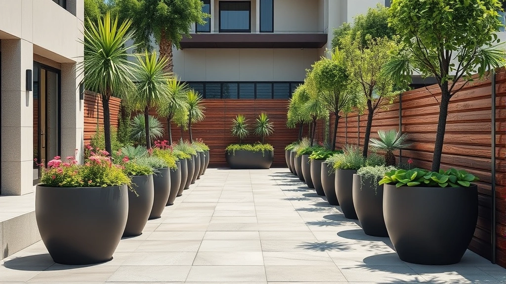 Custom Planter Systems projects in Los Angeles, CA showcasing various unique planter designs and installations
