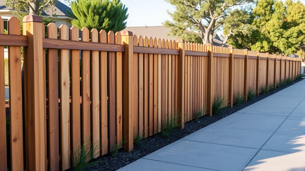 Fencing in El Monte, CA with a clear blue sky and green landscape in the background.