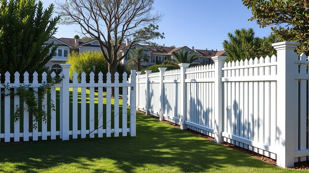 Fencing in Pacific Palisades, CA with ocean view and sunset in the background.
