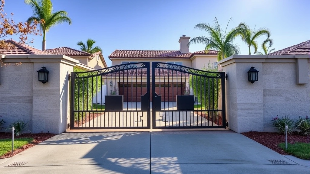 Gate Opener Installation projects in Los Angeles, CA showcasing various styles and features for homes.