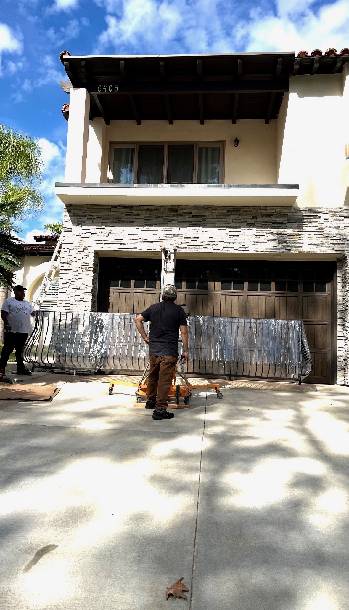 Corona Iron Work crew completing a railing repair installation