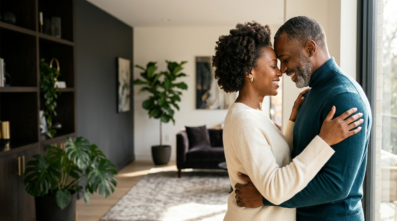 Couple building a strong marriage foundation