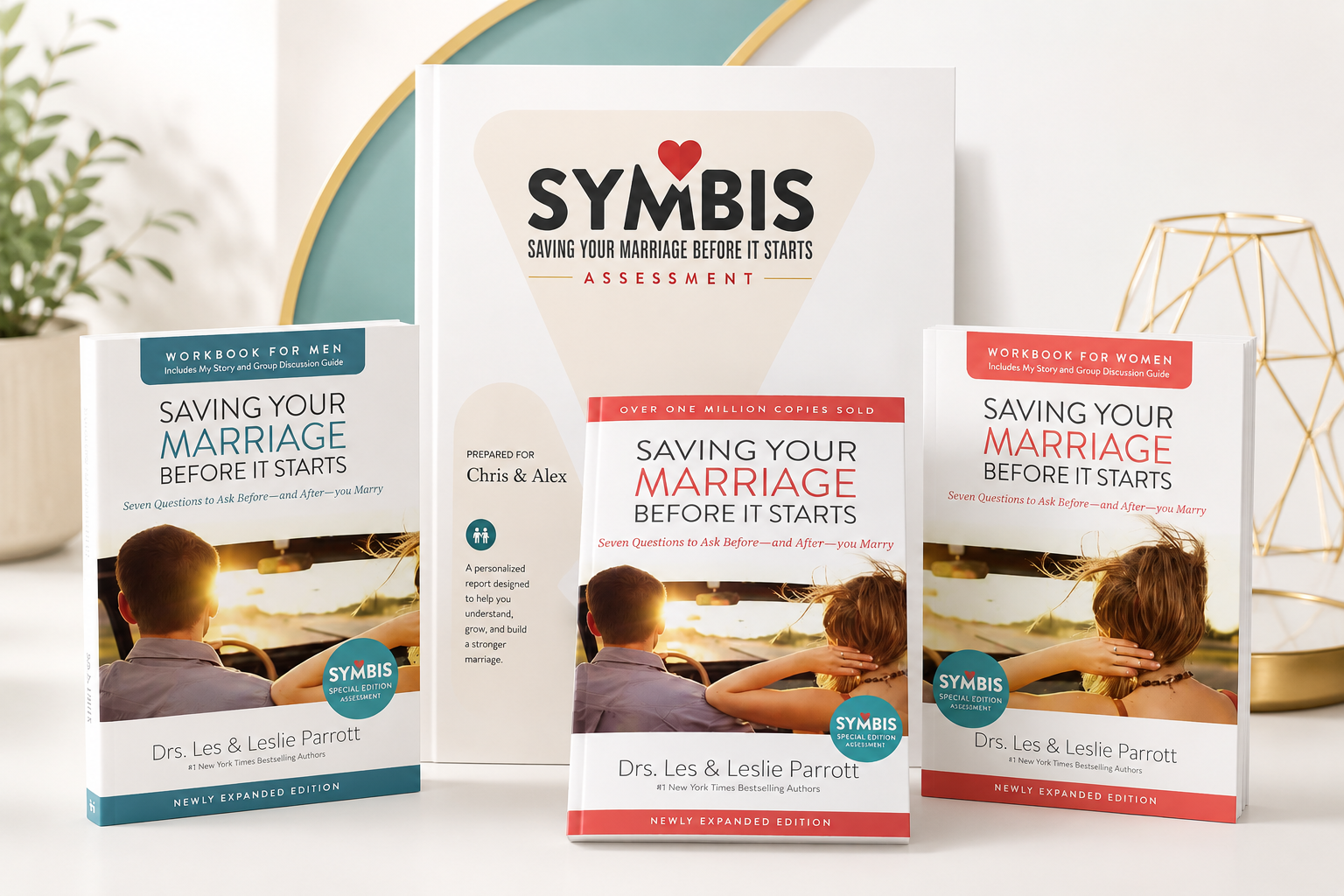 SYMBIS assessment report, main book, and his and hers workbooks