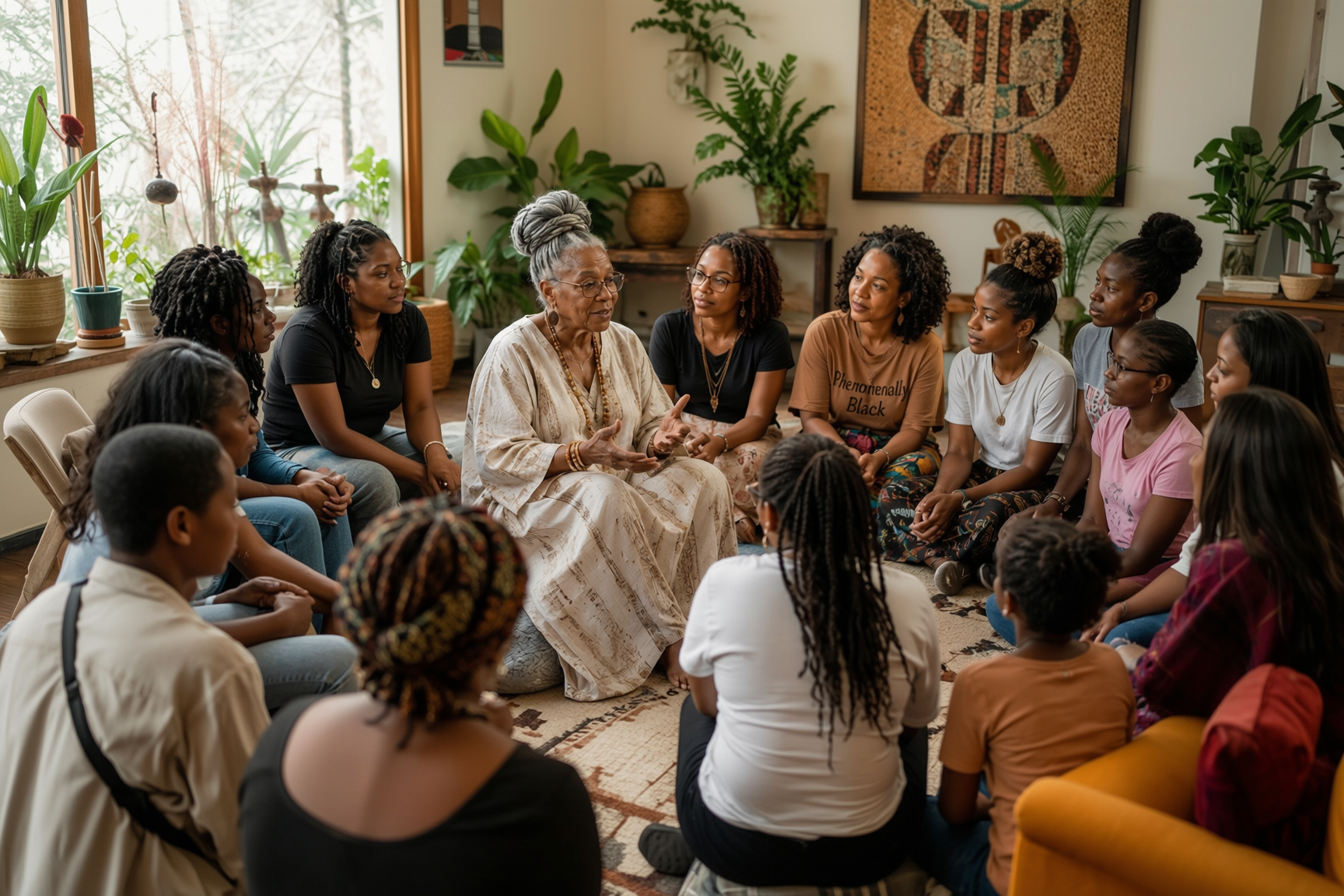 Black women in community at Roots of Healing Wellness