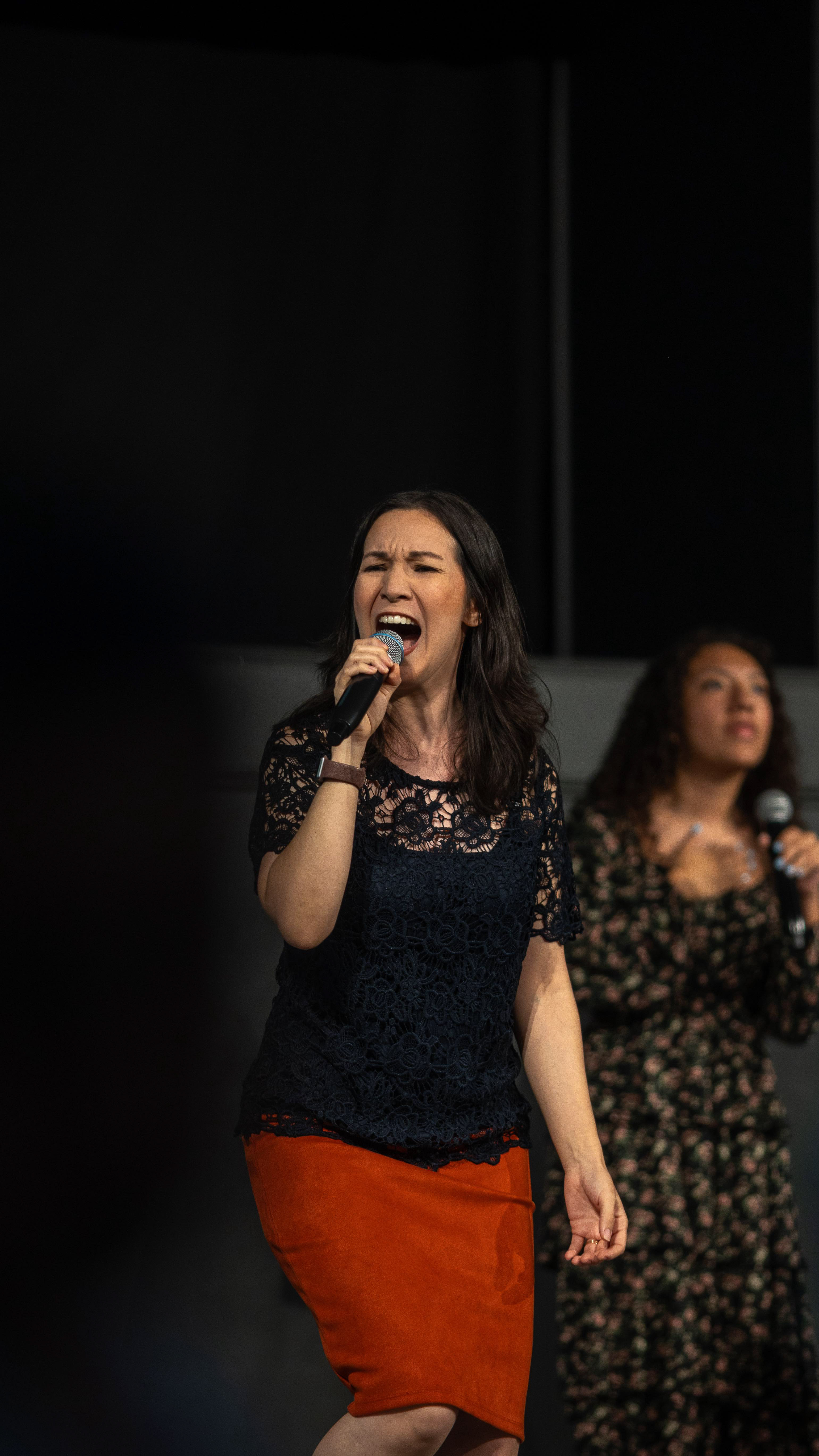 Woman in moments of worship