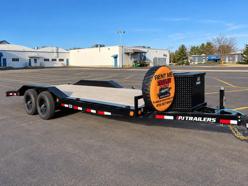 Trailer rental lineup at Trailer Pros in Sycamore, IL