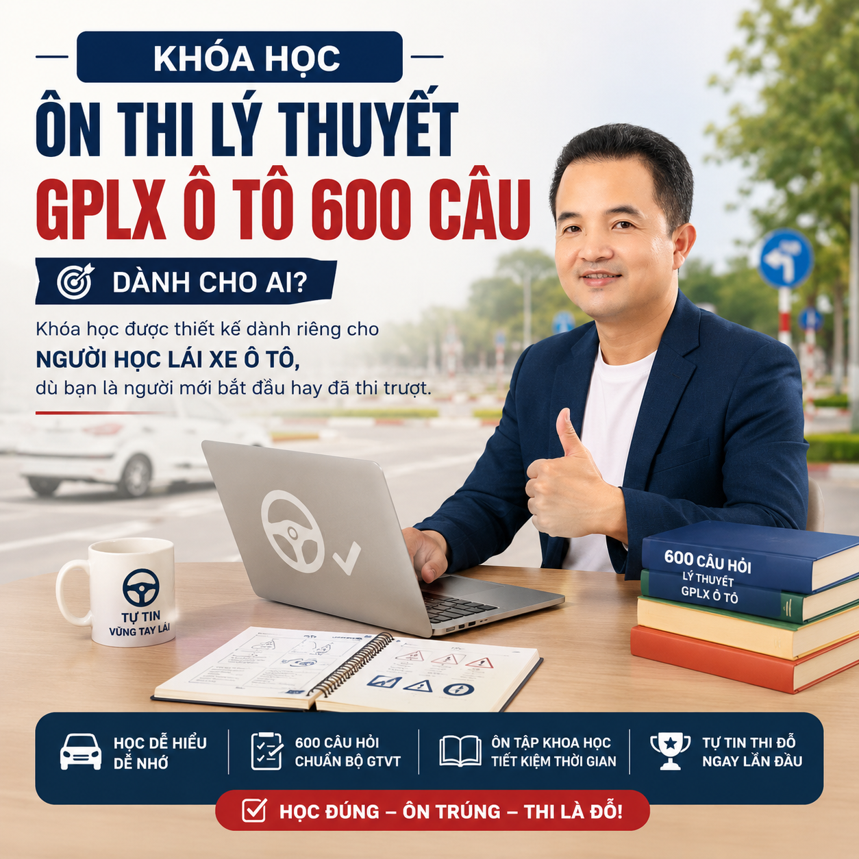Học viên đa dạng phù hợp khóa học ôn thi lý thuyết