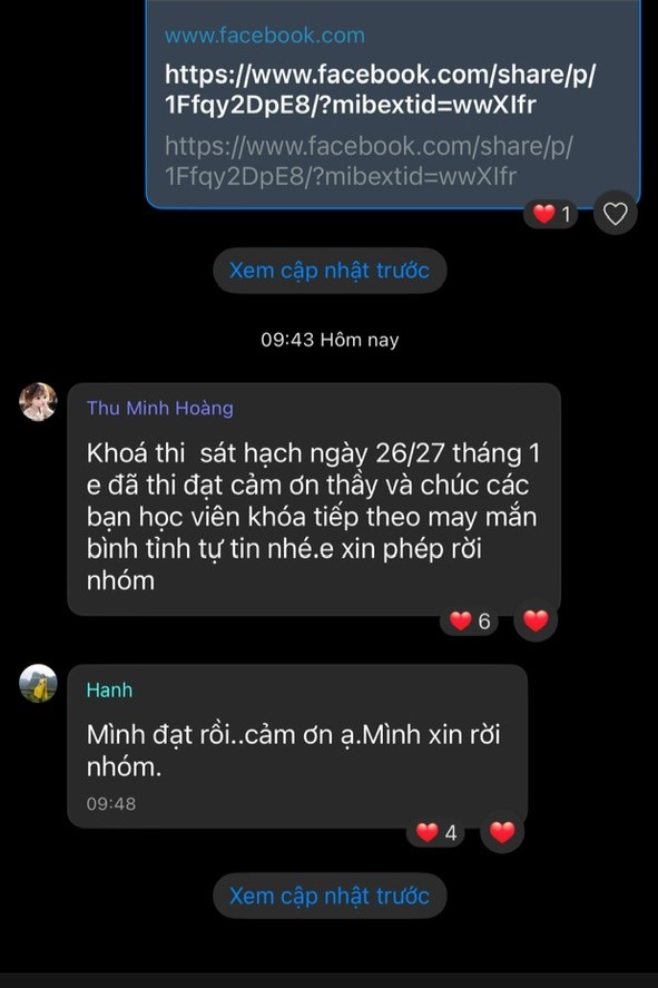 Kết quả học viên 3