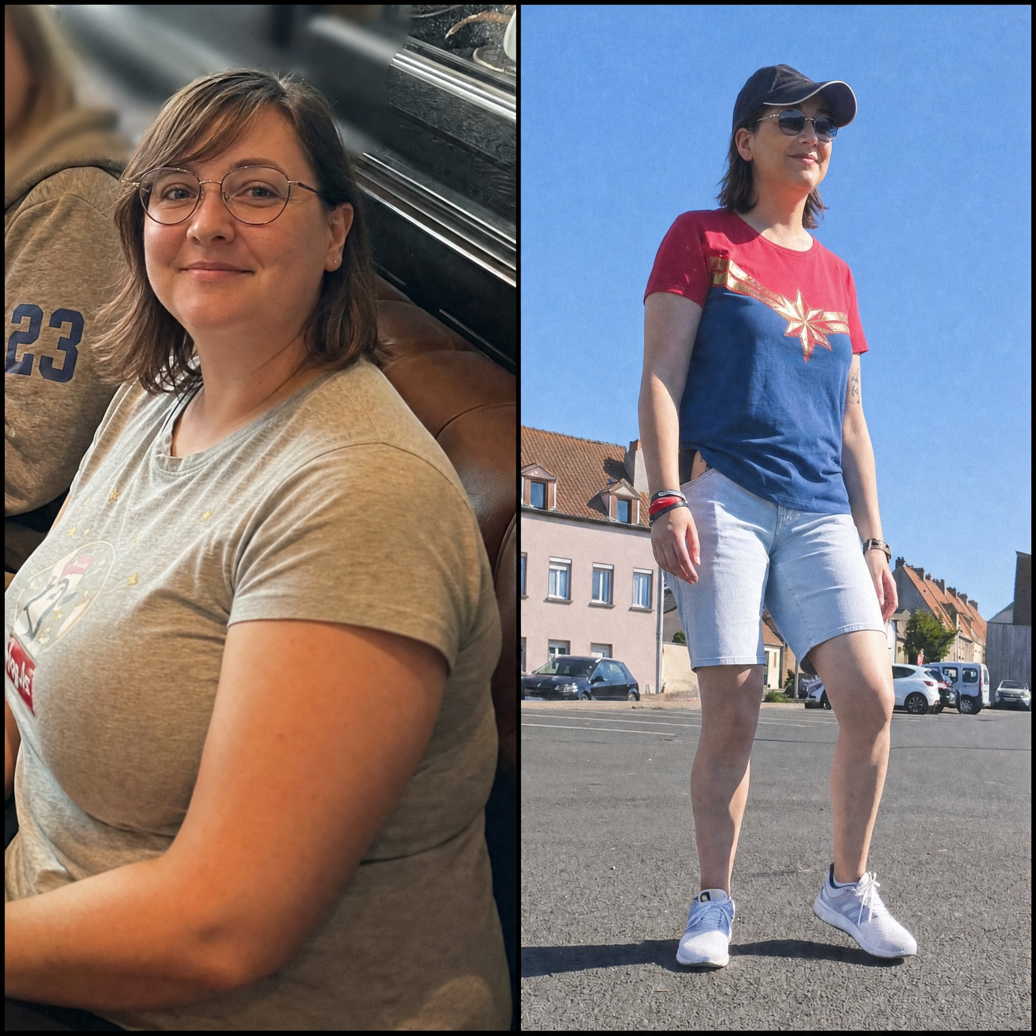 Avant / après Sandrine, 41 ans