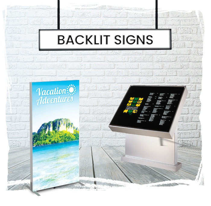Backlit translucent prints for lightbox displays in Tempe