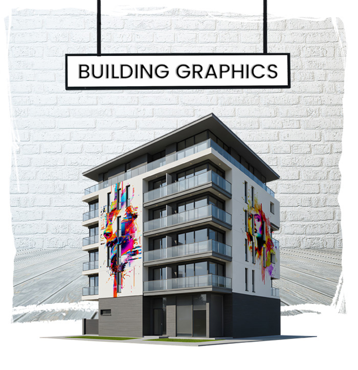 Building wrap and large format exterior graphic near Phoenix