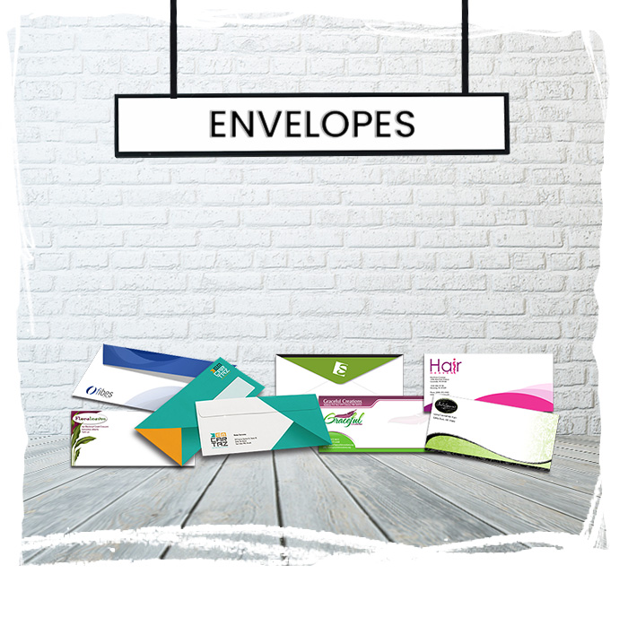 Custom printed envelopes in standard sizes for professional correspondence