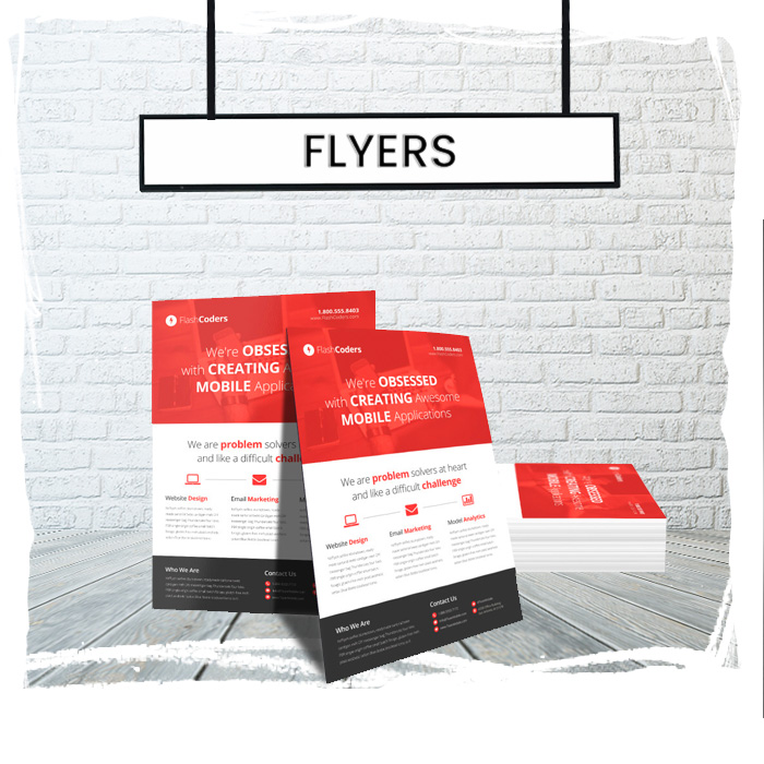 Eye-catching full-color flyers for promotions and events printed in Tempe