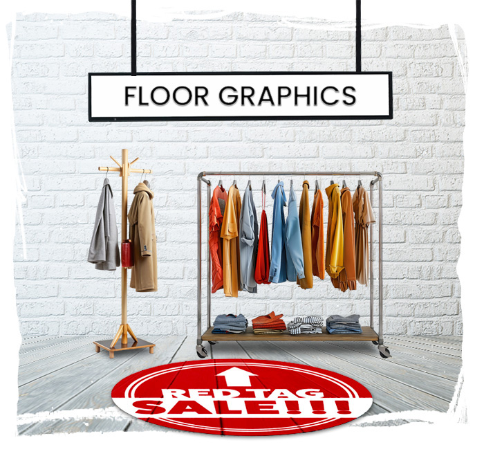 Durable slip-resistant floor graphics for retail events and wayfinding