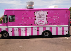 Sweet Fillings food truck full vehicle wrap in hot pink