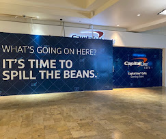 Capital One Café grand opening wall graphics by Q'D UP