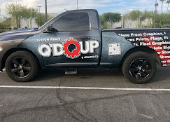 Q'D UP Print and Graphics branded truck wrap rolling billboard