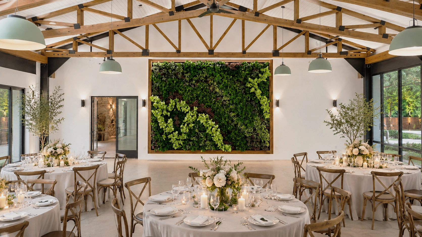 Mature living wall eighteen months after installation