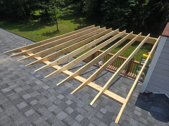 Covered Deck Roof — In Progress