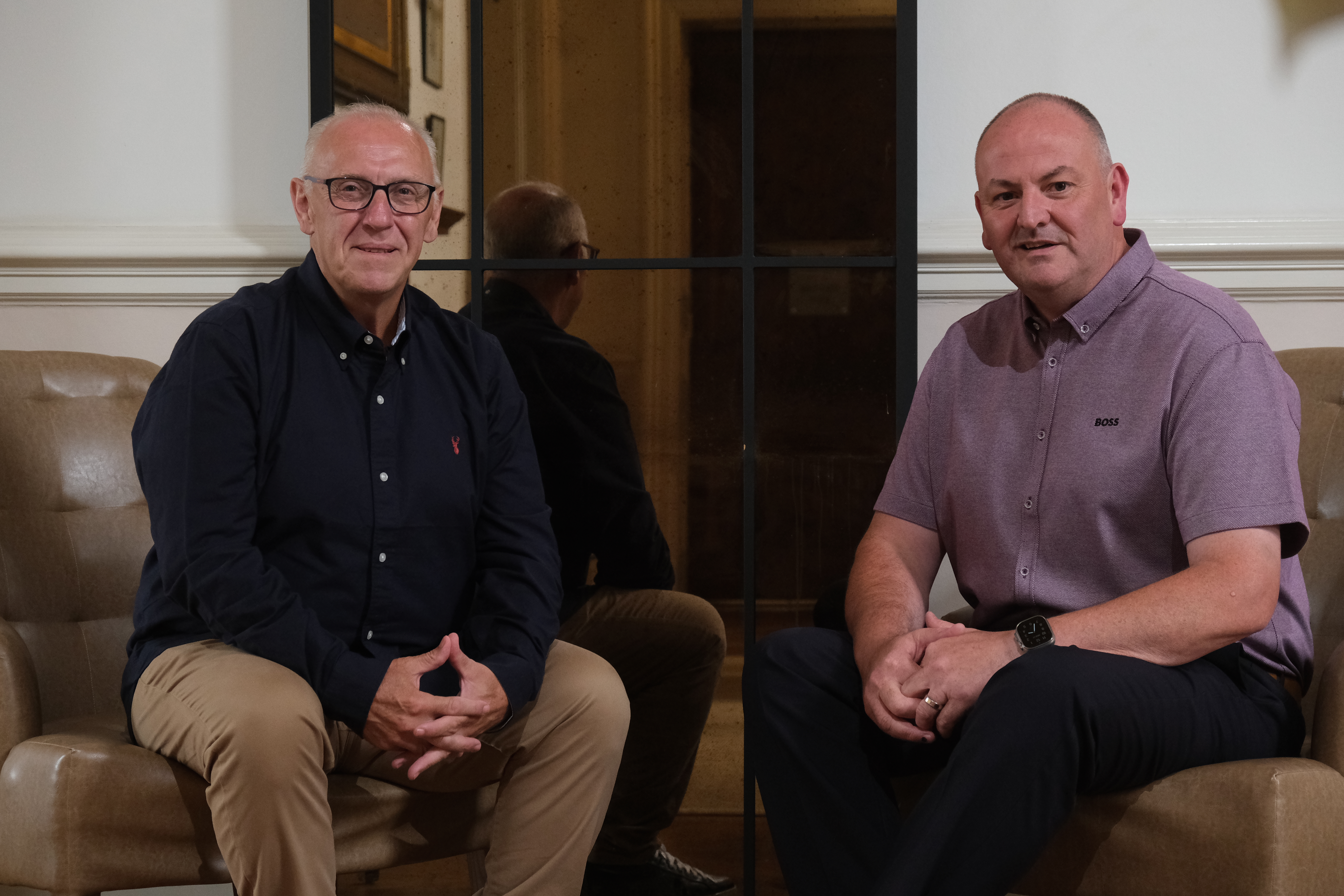 a large display of blue lights in a dark room