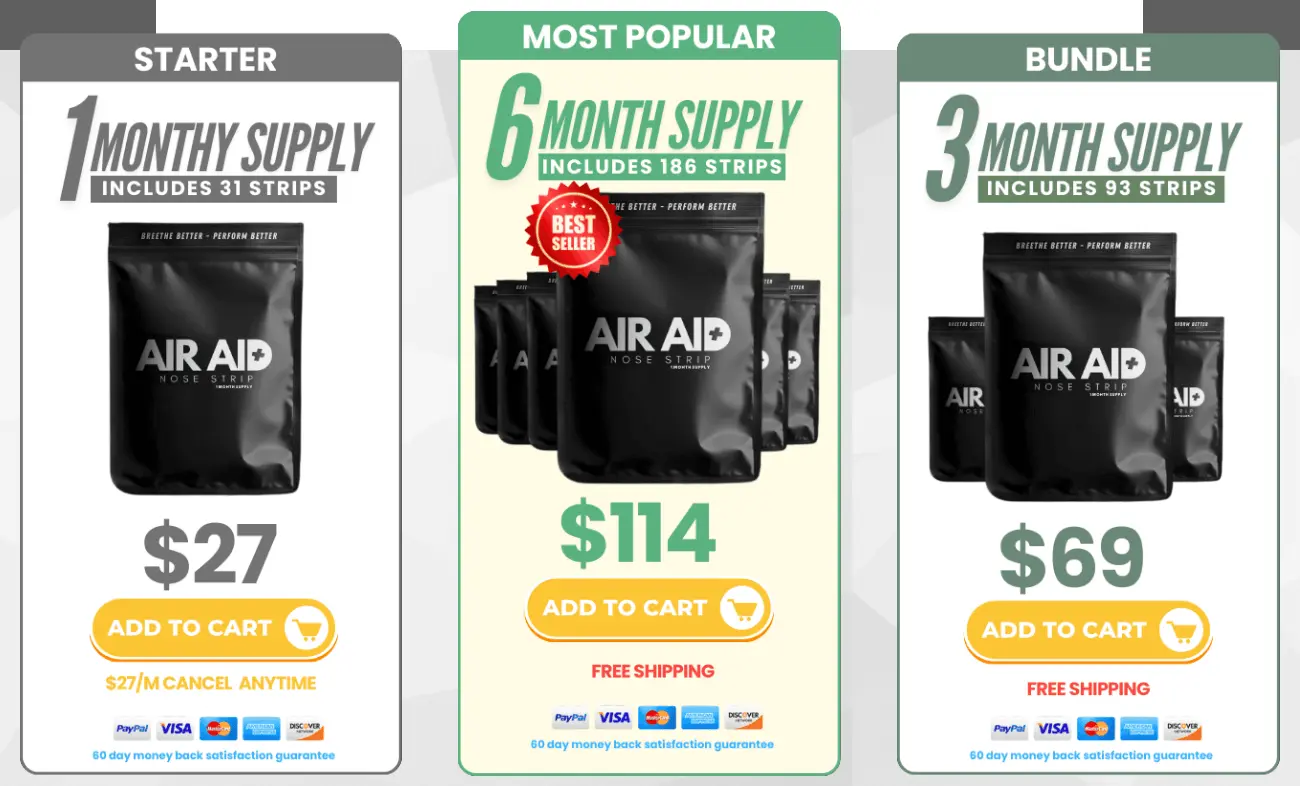 Air Aid Nose Strip Special Offer